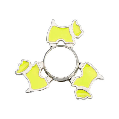 Spinner in metallo per sublimazione - Cane - verde