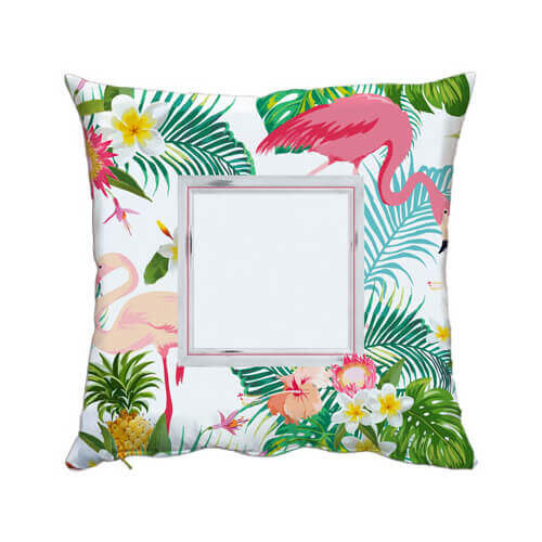 Federa in raso 38 x 38 cm per sublimazione - Flamingo