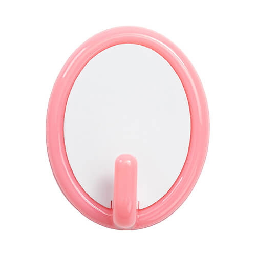 Gancio piccolo in plastica per sublimazione - ovale rosa