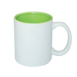 Tazza 330 ml ECO con l'interno verde chiaro Sublimazione Termostampa