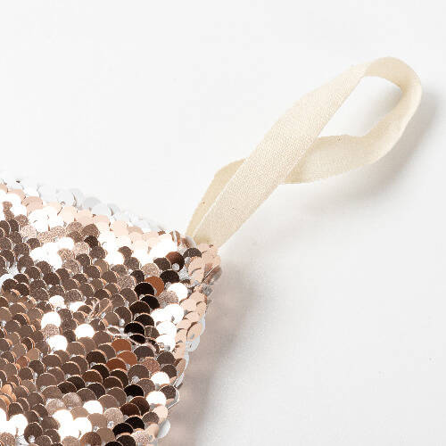 Calzino natalizio con glitter champagne per la sublimazione