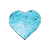 Patch paillettes cuore  bicolore da sublimare - colore celeste  22 x 19,5 cm