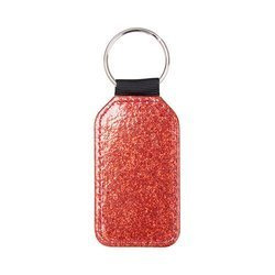 Portachiavi in ​​pelle con glitter per sublimazione - fusto rosso
