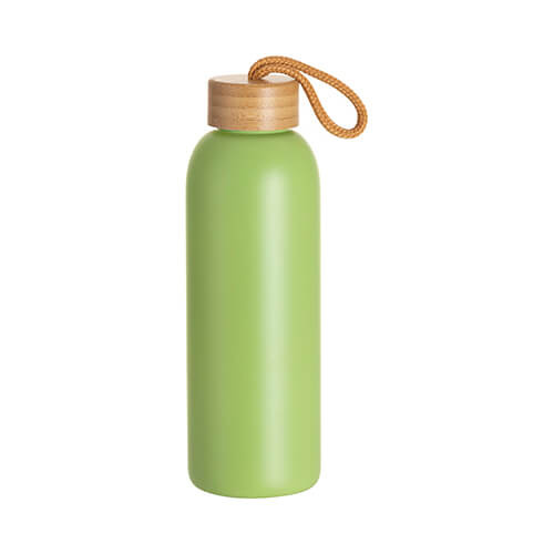 Flacone in vetro smerigliato da 750 ml con tappo in bambù per sublimazione - verde
