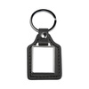 Portachiavi in pelle e metallo per la sublimazione - rettangolo - nero