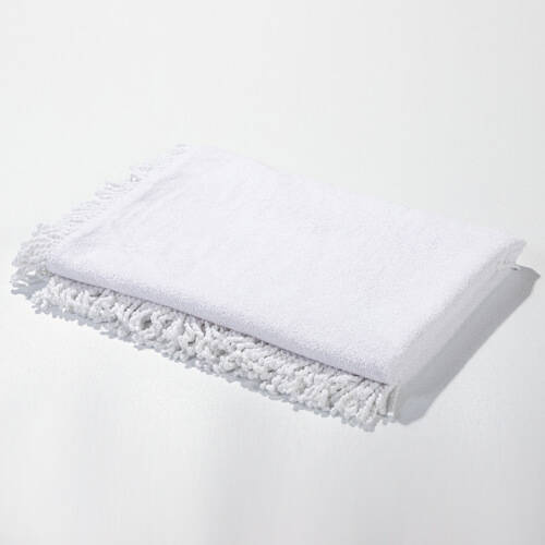 Asciugamano in microfibra 152 x 76 cm con frange per sublimazione - bianco