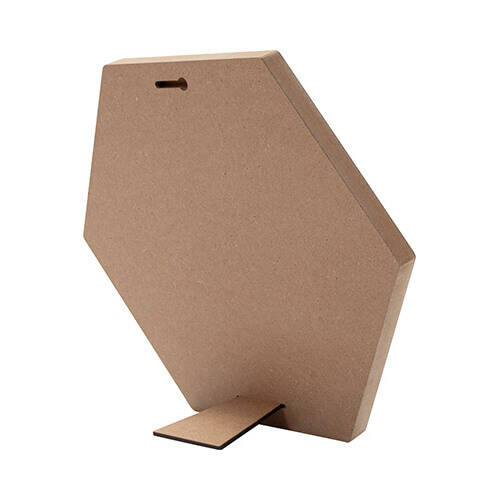 Portafoto esagonale in MDF per sublimazione - 25,4 x 30,5 cm
