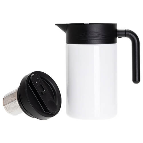 Caraffa termica per caffè in acciaio inox da 1200 ml per sublimazione - bianco