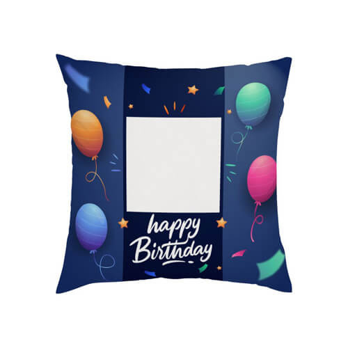 Federa in raso bicolore 38 x 38 cm per sublimazione - Happy Birthday - 4