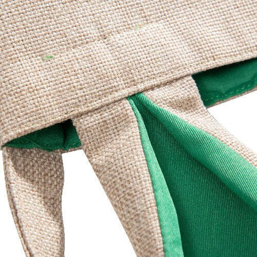 Borsa in lino 29 x 34 cm per sublimazione - manici verde