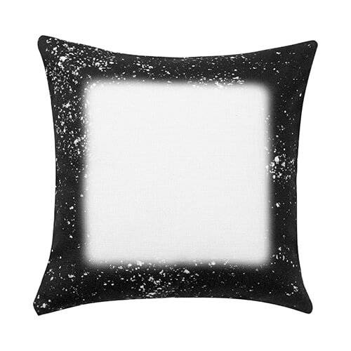 Federa in lino 40 x 40 cm Bleached Starry Black per sublimazione