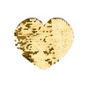 Patch paillettes cuore  bicolore da sublimare - colore oro 12 x 10,5 cm