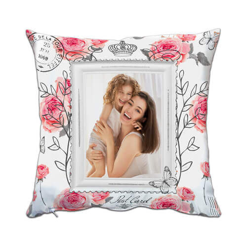 Federa in microfibra bicolore 38 x 38 cm per sublimazione - Cartolina