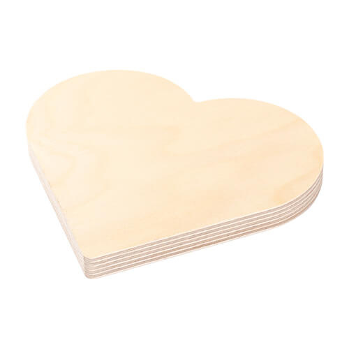 Cornice per foto - cuore in compensato per sublimazione - 15,2 x 15,2 cm