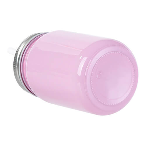 Tazza in vetro 450 ml Mason Jar Full Color senza manico per sublimazione - viola