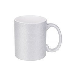 Tazza 330 ml con glitter argento Sublimazione Termostampa