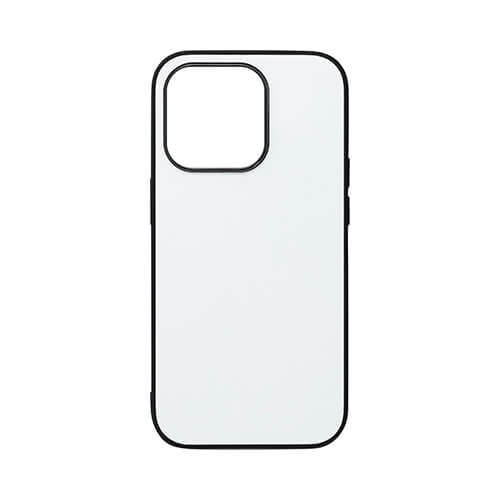 custodia in gomma nera per iPhone 15 Pro Max per la sublimazione