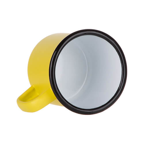 Tazza smaltata da 360 ml per sublimazione - giallo opaco
