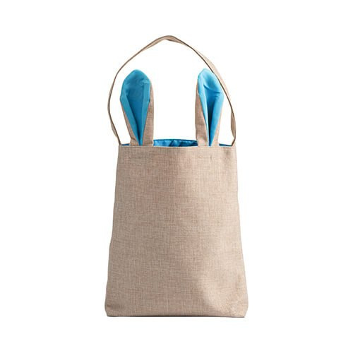 Borsa in lino 29 x 34 cm per sublimazione - manici blu