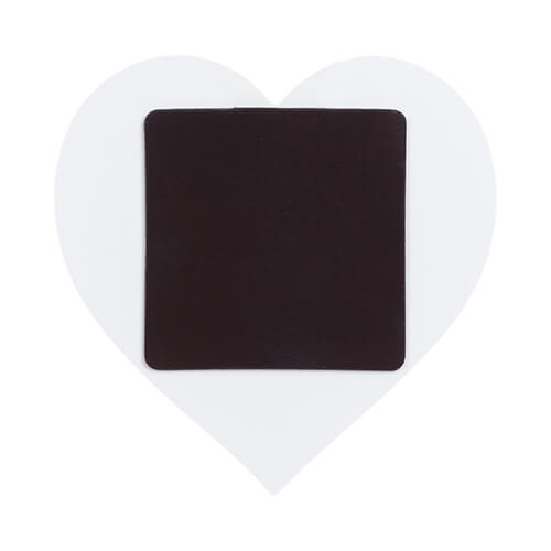 Magnete in plastica 6,5 x 6,5 cm per sublimazione - cuore