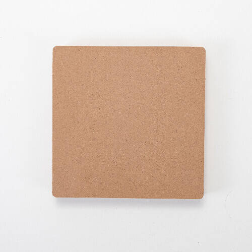 Pannello in fibra per sublimazione 20 x 20 x 1,5 cm - 2 pezzi. - dorso marrone chiaro