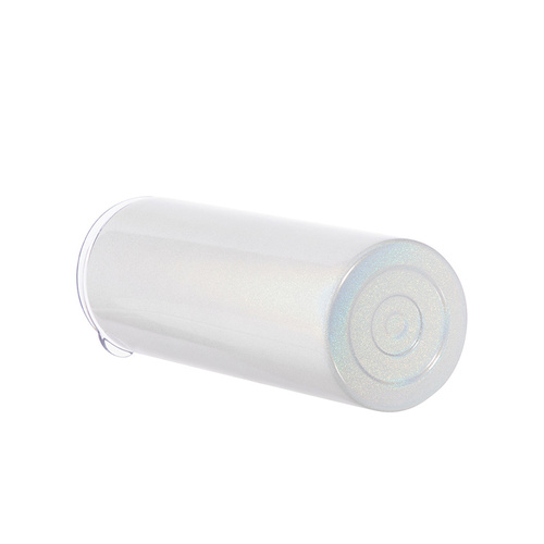 Set di 4 tazze da 600 ml con cannuccia per la stampa - bianco cangiante