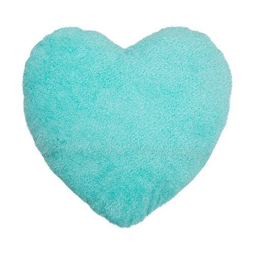 Federa a cuore in peluche per sublimazione - bianca e verde