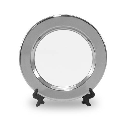 Piatto Tondo in Metallo 10 cm con Supporto Sublimazione Trasferimento termico