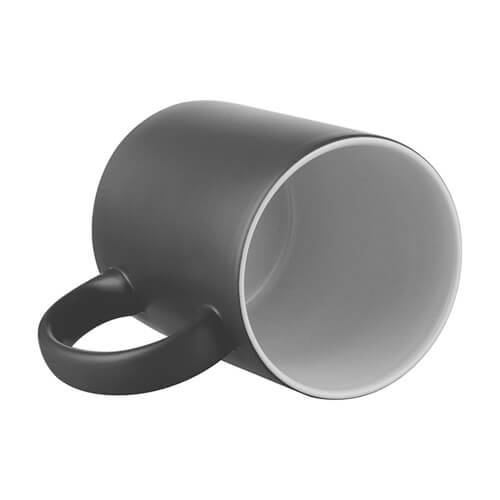 Tazza Full Color - nero opaco con interno bianco per trasferimento termico