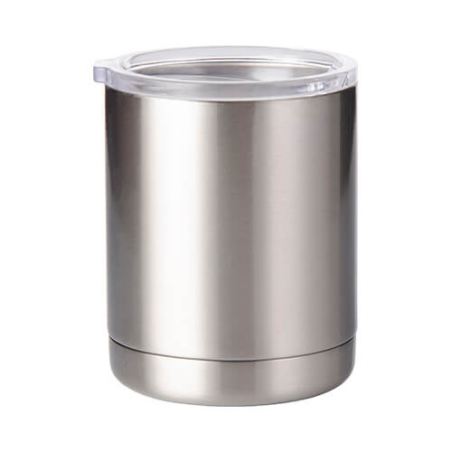 Tazza in metallo Lowball 300 ml per sublimazione - argento