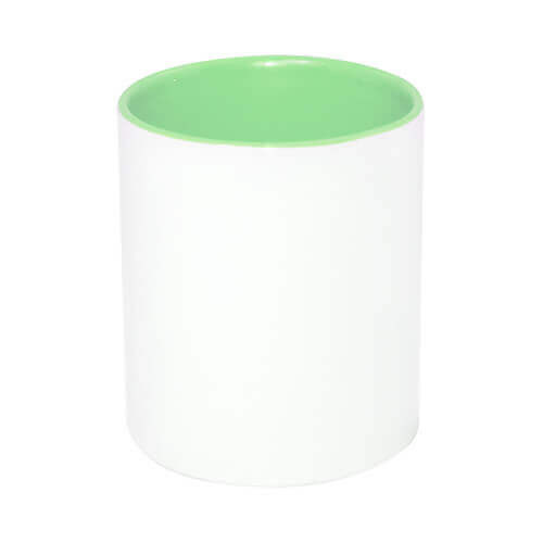 Portapenne in ceramica con interno verde chiaro per sublimazione