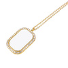 Collana di diamanti per sublimazione - rettangolare - oro