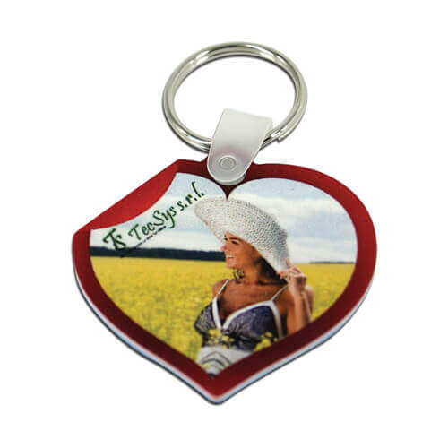 Portachiavi - cuore - Trasferimento termico a sublimazione