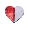 Patch paillettes cuore  bicolore da sublimare - colore rosso  22 x 19,5 cm