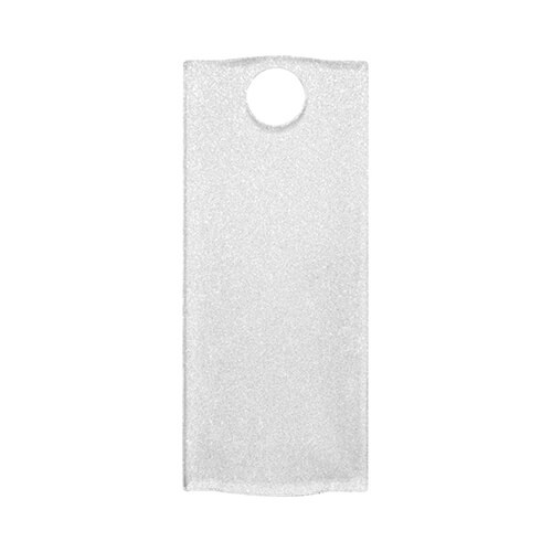 Targhetta portanome in acrilico con glitter 7,8 x 3,2 cm per sublimazione