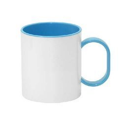 Tazza di plastica 330 ml FUNNY celeste  Sublimazione Termostampa