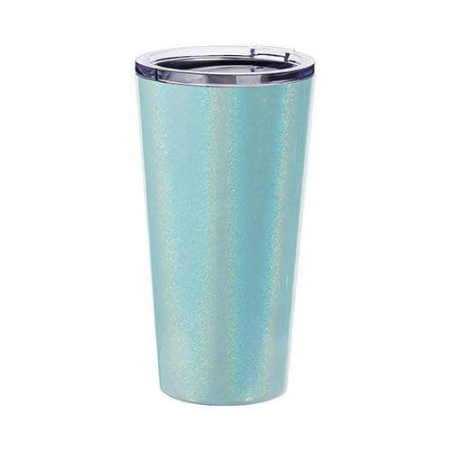 Bicchiere termico in acciaio inox da 480 ml per sublimazione - blu iridescente
