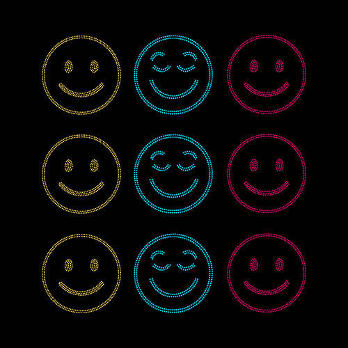 Foglio con zirconi per trasferimento termico - grande farfalla