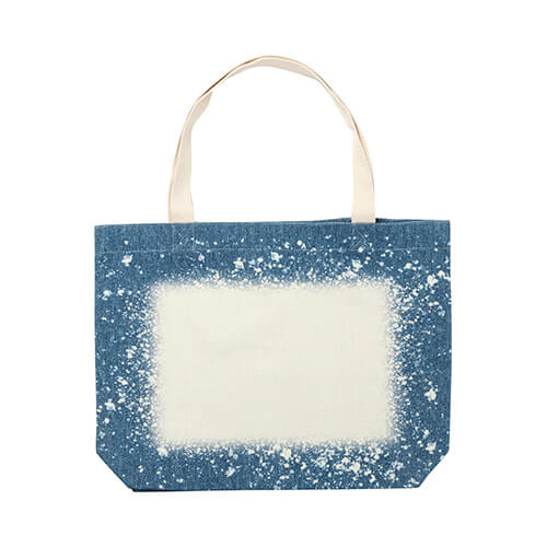 Borsa a tracolla Starry Denim sbiancata per sublimazione