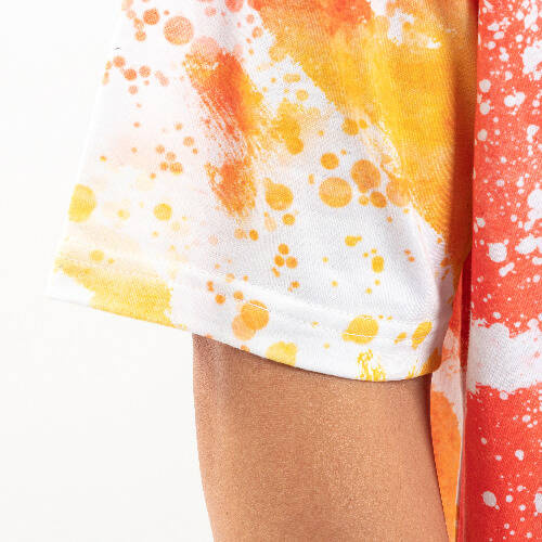 T-shirt Cotton-Like Bleached Leopard Dreams Orange per sublimazione