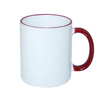 Tazza 330 ml con il manico rosso scuro Sublimazione Termostampa
