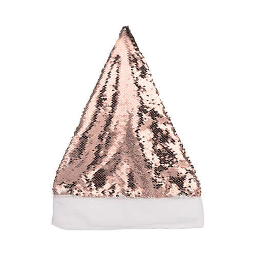 Cappello di Babbo Natale con paillettes bicolore per Sublimazione - champagne
