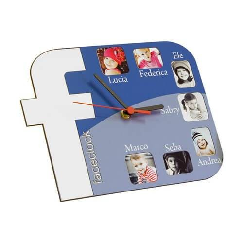 Orologio da parete in MDF - Facebook - Trasferimento Termico a Sublimazione