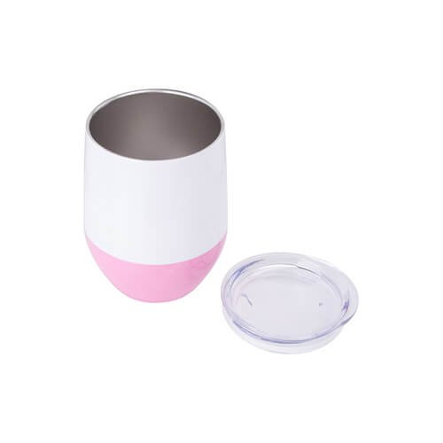 Tazza da vin brulè da 360 ml per sublimazione - bianco-rosa