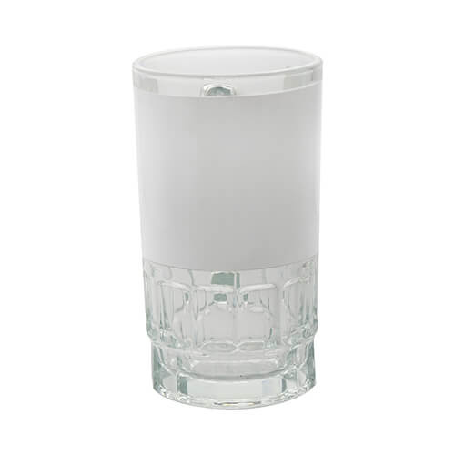 Tazza in vetro da 600 ml con cornice bianca per sublimazione