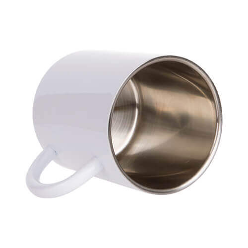 Tazza in acciaio inox Sublimazione Termostampa - bianco