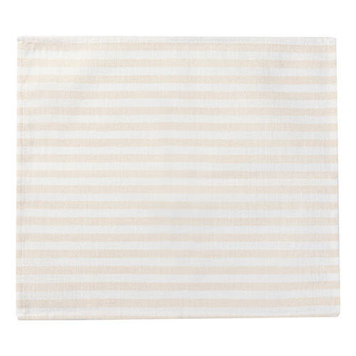 Tovaglietta in tela 45 x 40 cm crema con strisce giallo per sublimazione