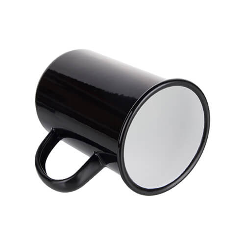 Tazza in metallo 450 ml per sublimazione - nero