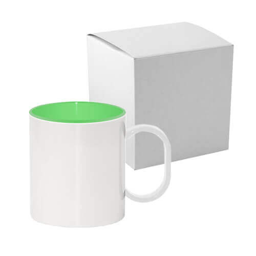 Tazza di plastica 330 ml verde chiaro con scatola Sublimazione Termostampa