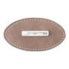 Targhetta ovale in pelle 8,2 x 4,4 cm per sublimazione - grigio